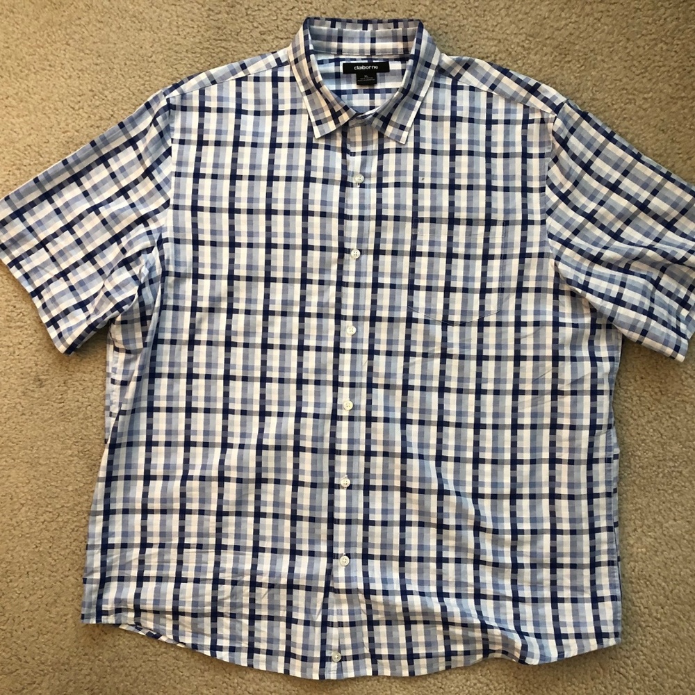 Claiborne men's short sleeve shirt 100% cotton
